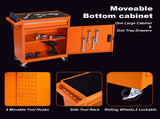 Tool Chest, 5-Drawer Rolling Tool Storage Cabinet with Detachable Top Tool Box, Liner, Universal 86937662