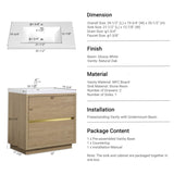 36" Freestanding Bathroom Vanity with Sink, Bathroom Storage Vanity Cabinet with Stone Resin W1573P211191