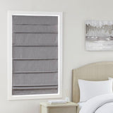 ZUN Faux Linen Cordless Total Blackout Roman Shade B035129765