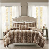 Full/Queen 4PC Faux Fur Comforter Set B03596921