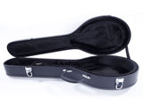 Hardshell A-Style Microgroove Pattern Leather Wood Mandolin Case Black 50934561