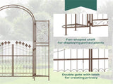 Steel Garden Arch with Gate 11057646