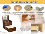 (Walnut) 3 in 1 Vanity Desk with Plip Top Mirror,Small Make Up Vanity Set with Visible Glass 85966326
