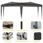 ZUN 10'x20'Pop Up Canopy Outdoor Portable Party Folding Tent with 6 Removable Sidewalls + Carry Bag + 63233637