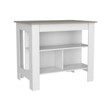 Cala Kitchen Island Antibacterial, Three Shelves, Four Legs -Light Gray / White B20092013