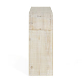 Mirod 52" Wood Console Table with Curved Edge, Natural Texture, Perfect for Entryways and Living N760P281360N