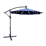 ZUN 10 ft Outdoor Patio Umbrella Solar Powered LED Lighted Sun Shade Market Waterproof 8 Ribs Umbrella W65690319