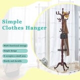 Walnut Colored Solid Wood Hanger, Modern And Simple Coat And Hat Rack, Resin Stainless Steel W1151P276809