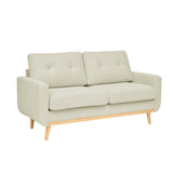 67.7" Wide Mid-Century Modern Upholstered Tufted Loveseat Sofa With Wooden Legs B343P320253