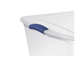 (2 pack)105 Quart Extra-Large Latching Storage Bin, Clear Plastic Storage Container with Latch Lid, 80932963