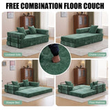 Floor,Compression Sofa,Convertible Floor Sofa Bed-with Pillow Back Support Armrest,Comfy Futon 70336763