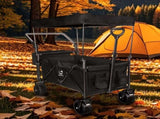 Collapsible Wagon Heavy Duty Wagons Carts Foldable with Removable Canopy, Foldable Wagon Cart with 45037488