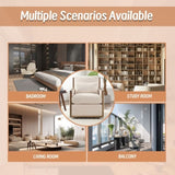 COOLMORE Corduroy Swivel Chair, Comfy Accent Sofa Chair for Living Room, 360 Degree Swivel W395P209380