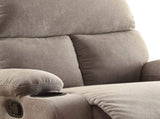 Grey Recliner with Cup Holder B062P215453
