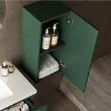 ZUN JOVI 14" Wall-Mounted Floating Bathroom Vanity Side Cabinet with a Door and a Shelf, W2615P227356