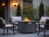 28-inch Iron Square Propane Fire Pit Table W3131P277174