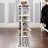 8 Tier Rotating Shoe Rack Tower, Spinning Shoe Display, Shoe Organizer,360 Shoe Rack Storage Round W2641P303444