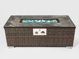 Outdoor Fire Table Propane Fire Pit Rattan gas fire table, gas fire table with tile tabletop 12282239