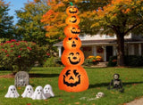 9FT Halloween Inflatable Stacked Pumpkins, Blow up 6 Pumpkins Inflatable with Built-in LED Lights 23962730