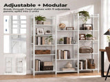 Three Columns and Four Layers Bookshelf, Wide Bookcase with 11 Open Display Shelves, 98909181