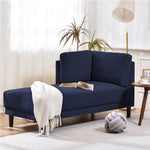 ZUN [New+Video]65" Mid-Century Modern Linen Fabric Corner Lounge Chair, Upholstered Indoor Chaise WF320554AAC