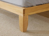 Basic bed frame painted pine wood original color King 202*192*30.5cm wooden bed single bed 18748847