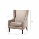 ZUN Barton Wing Chair B03548184