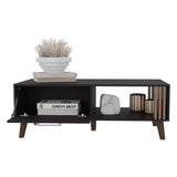 Vance 47" Wide Coffee Table with One Open Shelf and One pull Down Cabinet Door, Living Room, Storage B070P254788