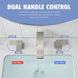 Bathroom Stainless Steels for Sink 3 Hole Brushed Nickel 8 inch Widespread Bathroom Sink W1932P353495