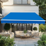 133.9"D x 118.1"W x 59"H retractable awning blue 38559812
