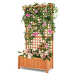 ZUN Raised Garden Bed with Trellis and Hanging Roof 98667395