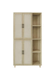 ZUN 4 Door Cabinet with 4 Shelves with 4 Adjustable Inner Shelves, Storage Cabinet 20998657