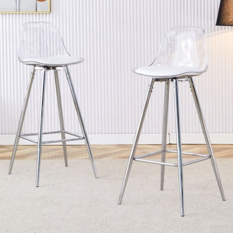 ZUN Modern comfortable cushioned bar chair with metal legs, fashionable design suitable for dining, W1151P154367