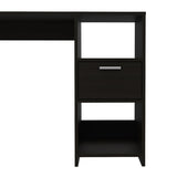 ZUN Arlington Computer Desk with 2-Open Storage Shelves and Drawer with Handle B128P148859