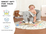 Kids Ride-On Rocking Horse Toy with Lullaby Song,Elephant Rocking Toy with Hand Puppets and Safety 54092172