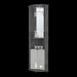 Oregon Corner Bar Cabinet, 3-Tier Shelf with Glass Rack B128P176139