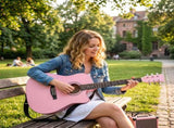 KMA104 41 Inch Dreadnought Cutaway Acoustic Electric Guitar, Basswood Body, Built-in EQ Pickup, 02498745
