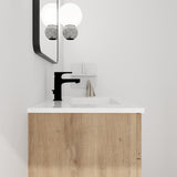 ZUN 30 Inch Wall Mounting Bathroomg Vanity With Sink, Soft Close Drawer and Side Shelf 73518205