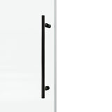60*72"Fixed & Sliding Shower Door, Round Tube Hardware, Clear Glass Shower Door, 3/8 SGCC T3177P320599