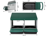 2 Compartment Roll Out Nesting Box with Plastic Basket, Egg Nest Box Laying Box Hens 49949210