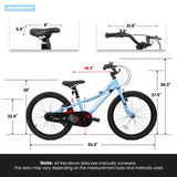 A20117 Kids' Bike 20 Inch Wheels, 1-Speed Boys Girls Child Bicycles For 3-5Years, Front V Brake, W2563P305447