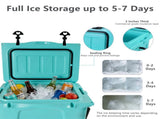 25QT Portable Cooler, Insulated Hard Cooler with Bottle Opener, Cup Holder, Forming Ruler, 5-7 Day 90262979