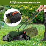 10 ampere 13 inch electric rope lawn mower with dual safety switches -Green 60277604