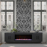 Radiance 94 inch Fireplace TV Stand, for TVs up to 100 inches, Black Finish B108P345212