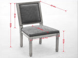 French Decor Chairs Set of 2, Louis Dining Chairs with Square Backrest and Exquisitely Carved Solid 73379431