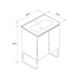 U093-Dalia30F-107 30" Freestanding & Wall Mounted Light Wood Bathroom Vanity with Ceramic Sink , W1865P207292