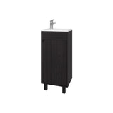 FM FURNITURE Quartzsite Bathroom Vanity with Integrated Sink and Faucet, Wengue B128P293882