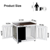 ZUN Doodle dog cage,kennel with 2 doors, dog crate interior furniture, heavy duty wooden dog cage for W1687P179804