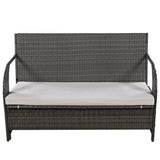 U_STYLE Versatile outdoor loveseat that converts to four seats and a table, suitable for gardens and WF321803AAA
