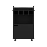 Phoenix Bar Cart with 2 Open Shelves 4 Cubbies and Cabinet B200P173181
